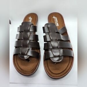 Eastland Brown Leather Sandals NWOT Sz 10W‎